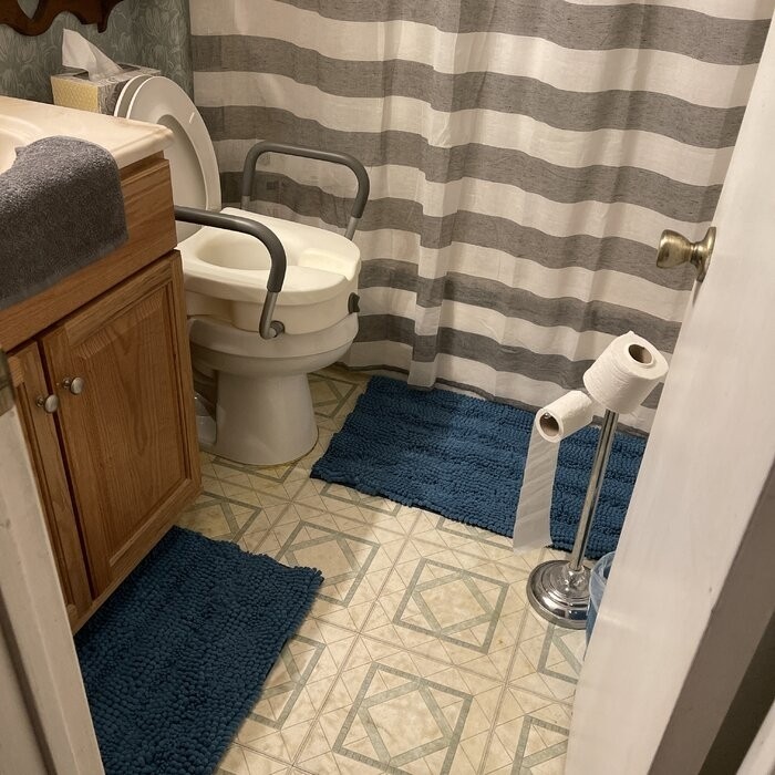 Brinker Brinket Ultra Plush Rectangular Chenille Non-Slip Solid 2 piece Bath Rug Set