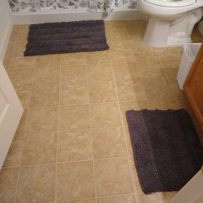 Brinker Brinket Ultra Plush Rectangular Chenille Non-Slip Solid 2 piece Bath Rug Set