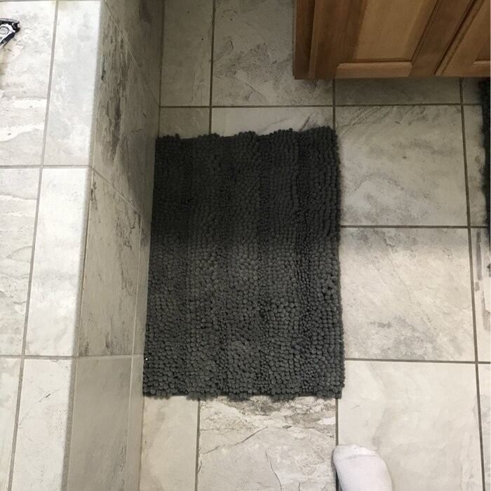 Brinker Brinket Ultra Plush Rectangular Chenille Non-Slip Solid 2 piece Bath Rug Set