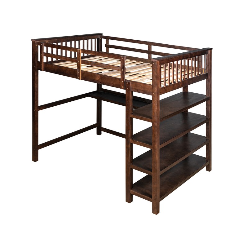 Brithny Loft Bed with Built-in-Desk by Harriet Bee