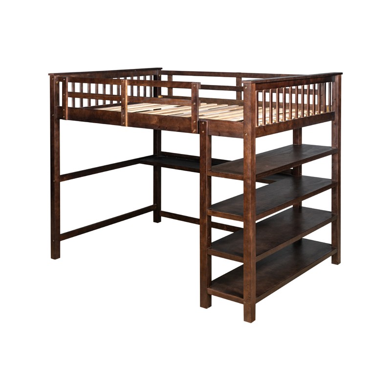 Brithny Loft Bed with Built-in-Desk by Harriet Bee