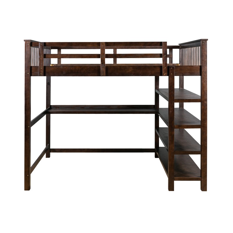 Brithny Loft Bed with Built-in-Desk by Harriet Bee