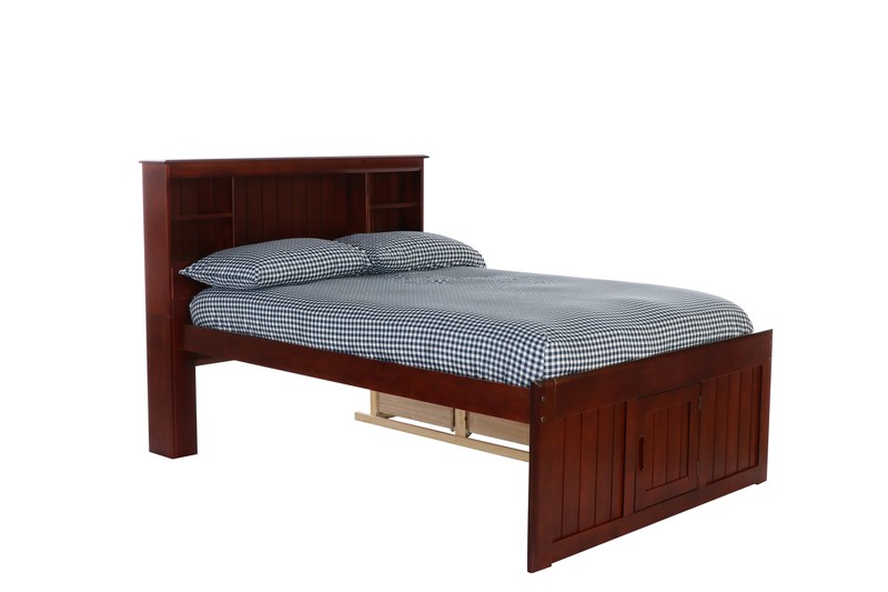 Bronwyen 12 Drawer Solid Wood Bed with Bookcase by Harriet Bee
