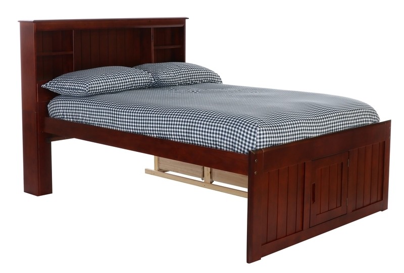 Bronwyen 12 Drawer Solid Wood Bed with Bookcase by Harriet Bee