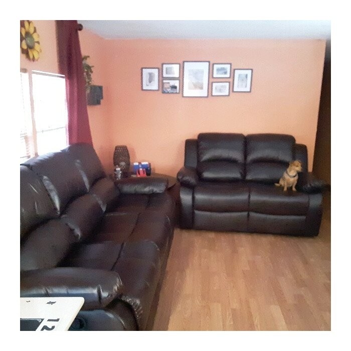 Bryce 2 Piece Faux Leather Reclining Living Room Set