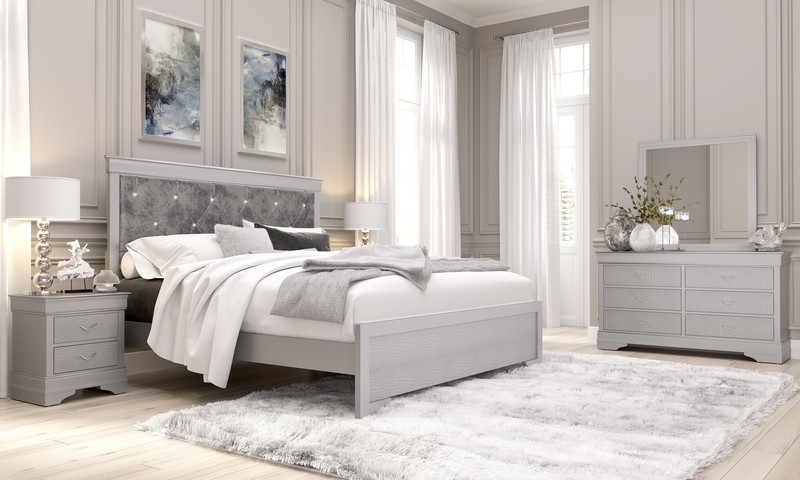 Cahill 24'' Tall 2 - Drawer Solid Wood Nightstand in Silver