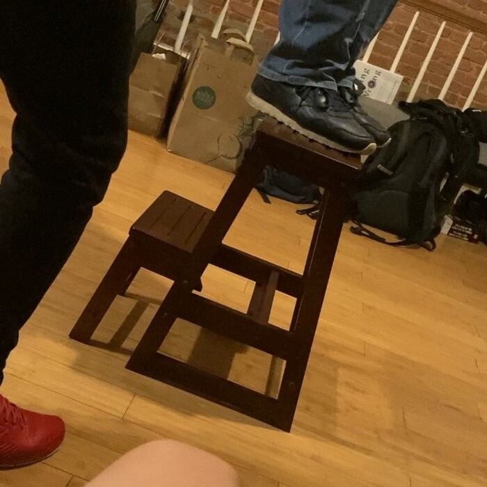 Calimesa 2-Step Wood Step Stool with 200 lb. Load Capacity