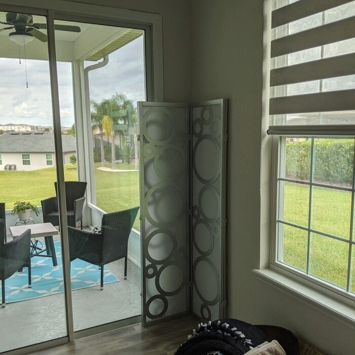Cantero 70'' W x 70'' H 4 - Panel Solid Wood Folding Room Divider