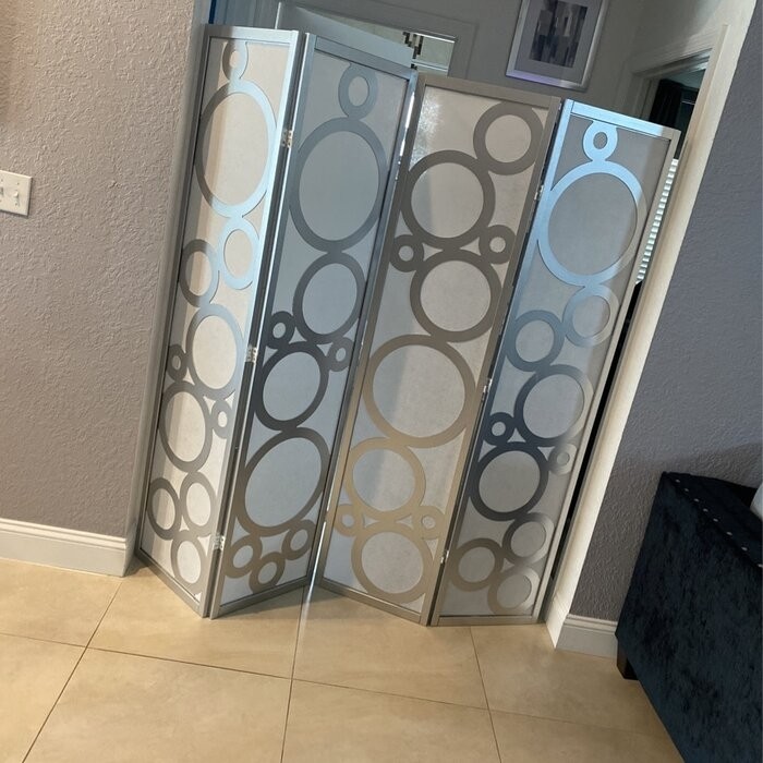 Cantero 70'' W x 70'' H 4 - Panel Solid Wood Folding Room Divider