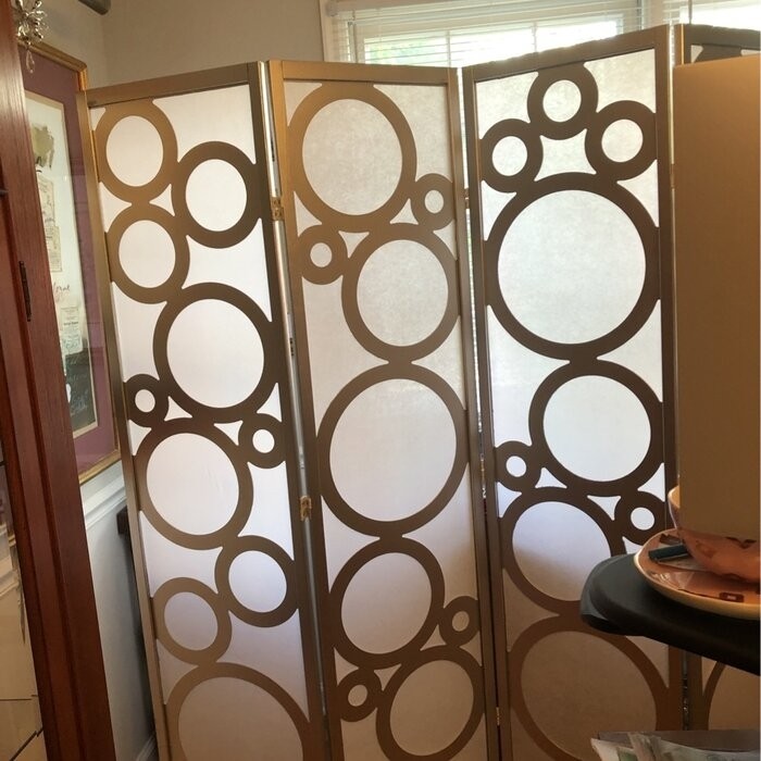 Cantero 70'' W x 70'' H 4 - Panel Solid Wood Folding Room Divider