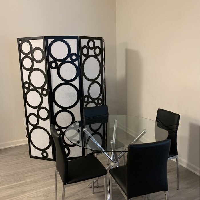 Cantero 70'' W x 70'' H 4 - Panel Solid Wood Folding Room Divider