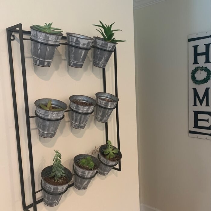 Cardona 9-Piece Pot Metal Wall Planter
