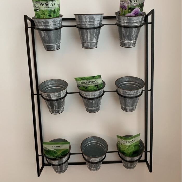 Cardona 9-Piece Pot Metal Wall Planter