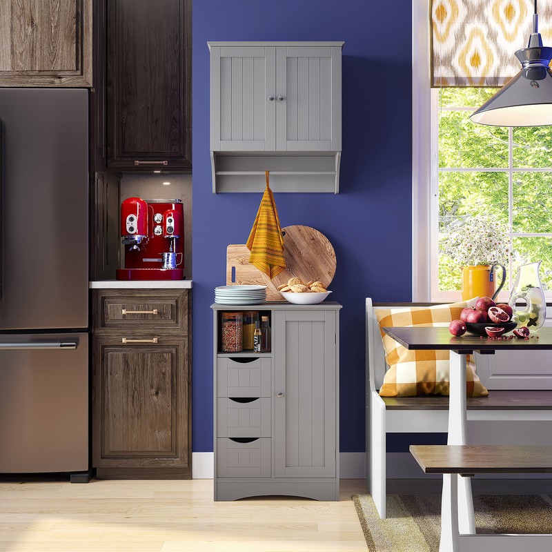 Caril 22.05'' W x 32.1'' H x 13.39'' D Free-Standing Bathroom Cabinet