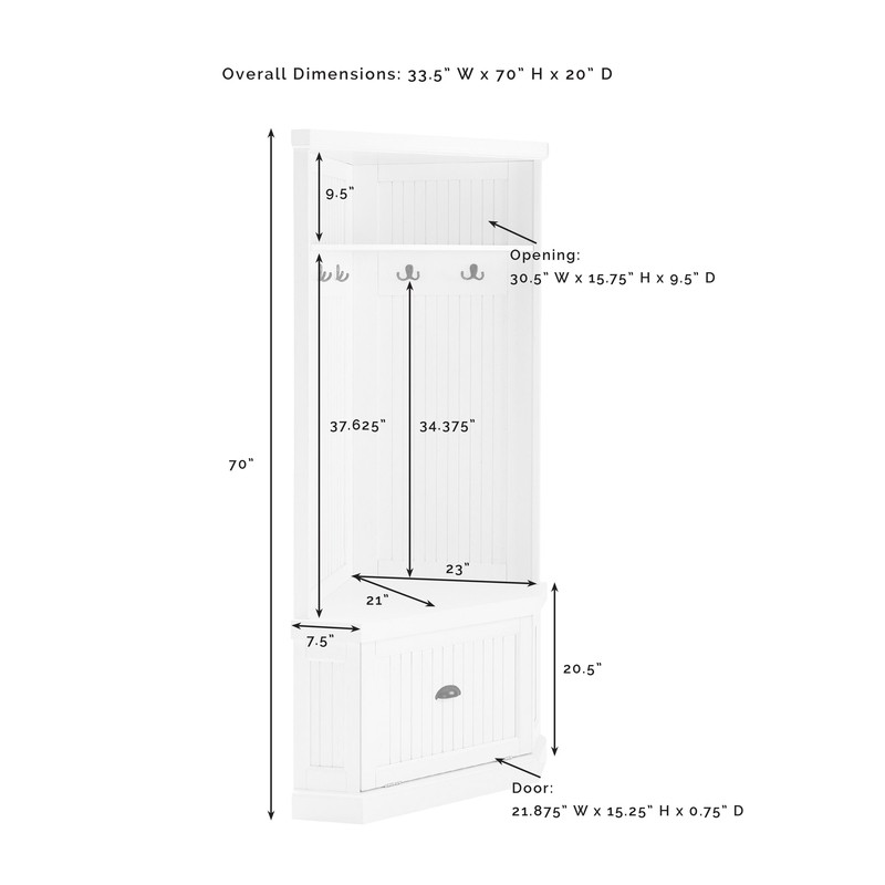 Carmel 33.5'' Wide Hall Tree with Bench