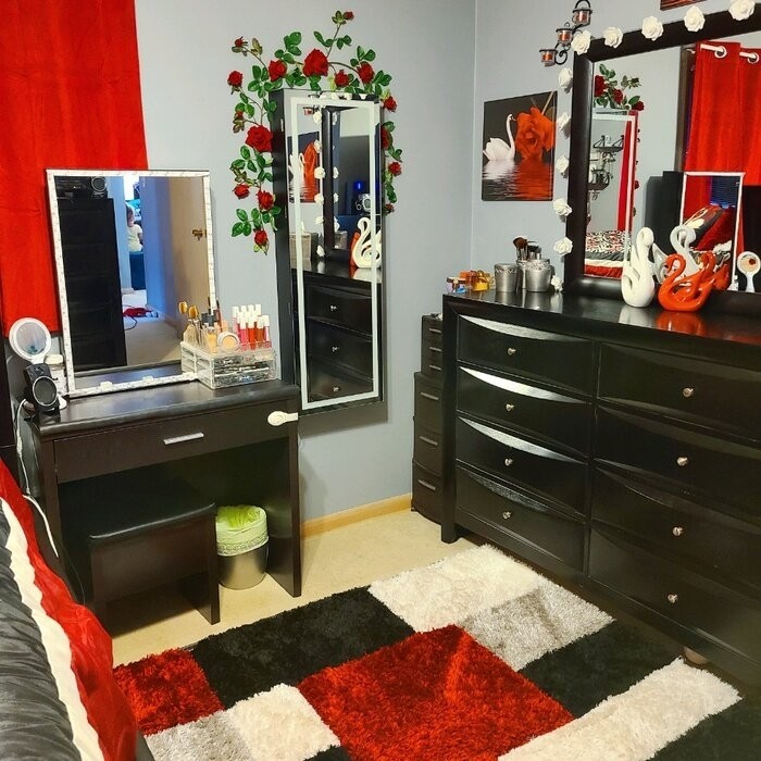 Cassell 16'' Wide Jewelry Armoire with Mirror