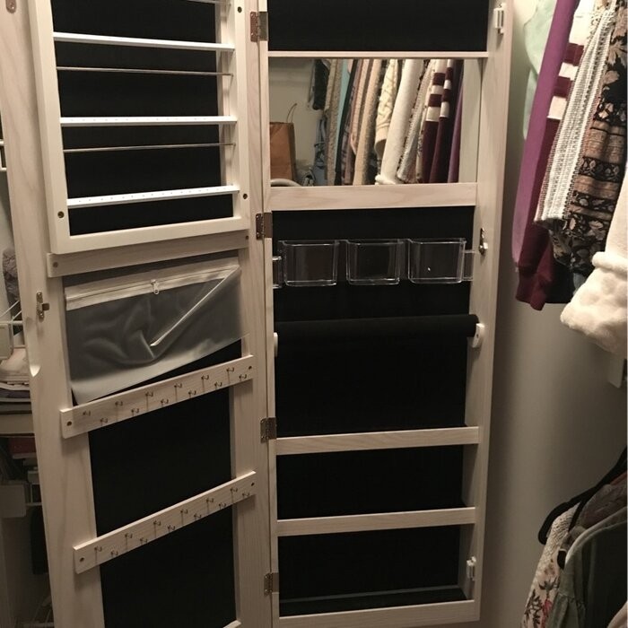 Cassell 16'' Wide Jewelry Armoire with Mirror
