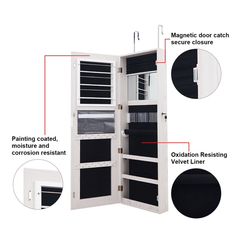 Cassell 16'' Wide Jewelry Armoire with Mirror