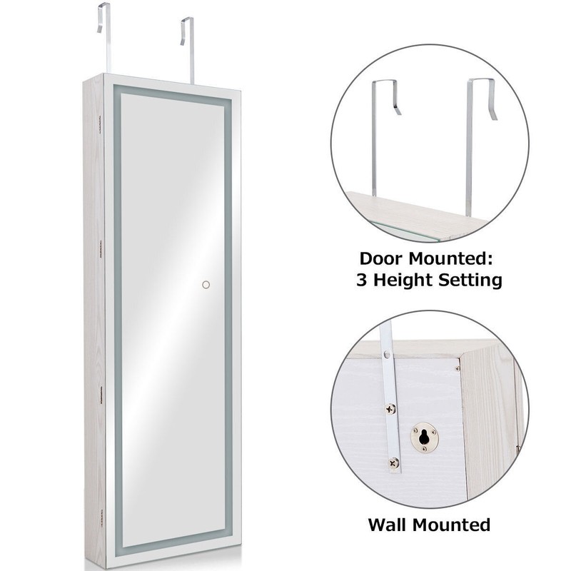 Cassell 16'' Wide Jewelry Armoire with Mirror