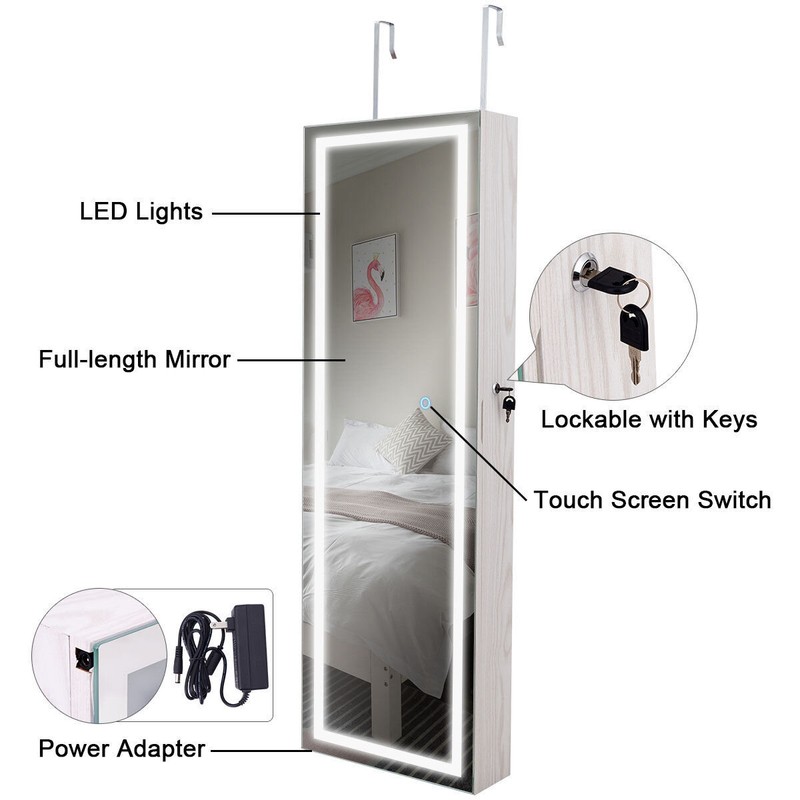 Cassell 16'' Wide Jewelry Armoire with Mirror