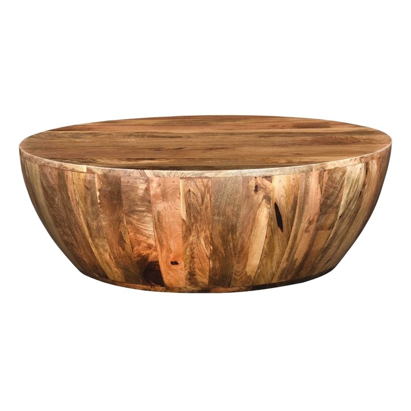 Cassius Solid Wood Drum Coffee Table