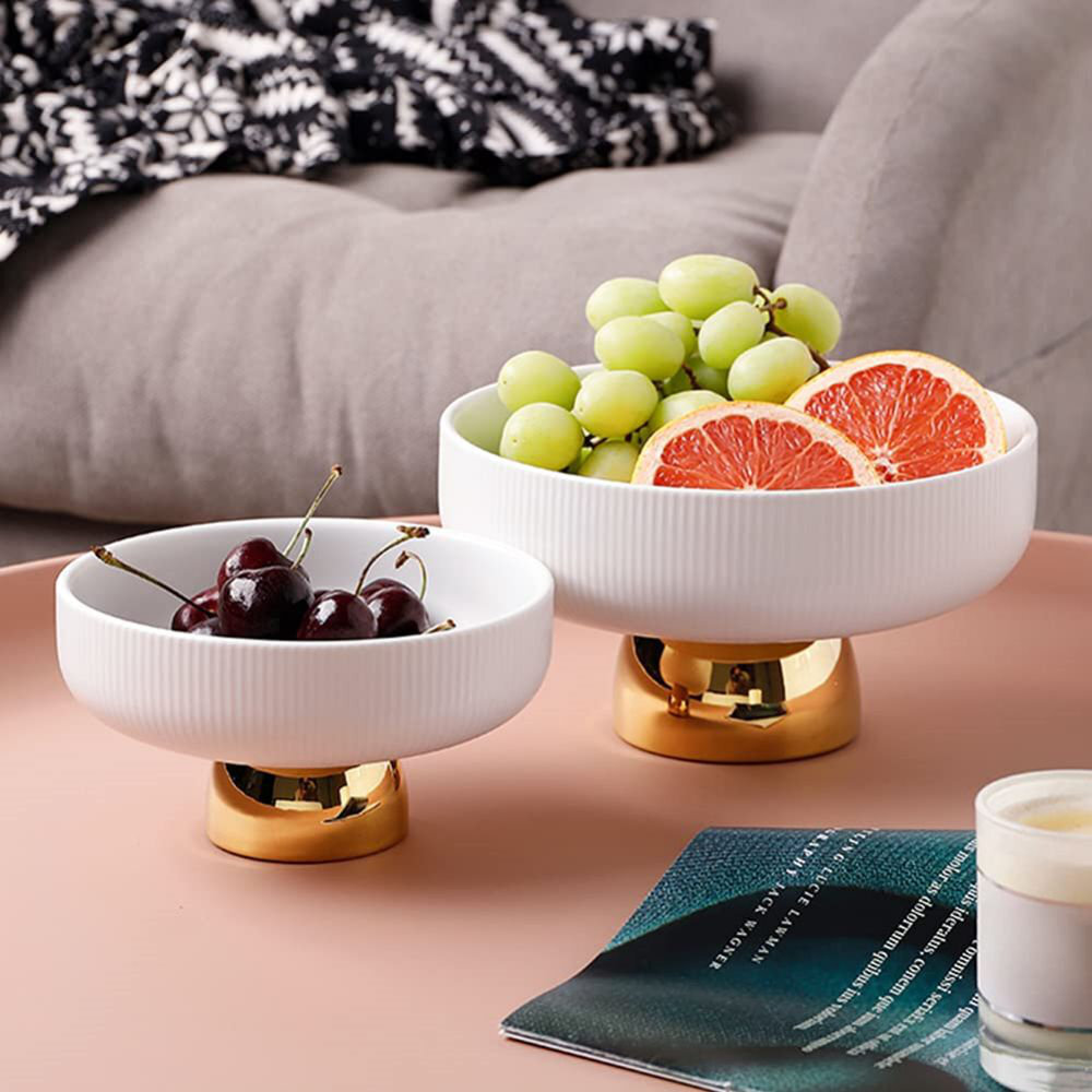 Ceramic Pedestal Fruit Bowls
