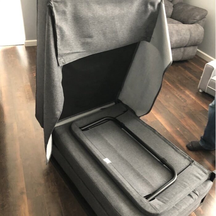 Chaliyah 74.02'' Armless Sofa Bed