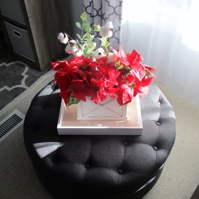 Champlain 30'' Wide Tufted Round Storage Ottoman with Storage