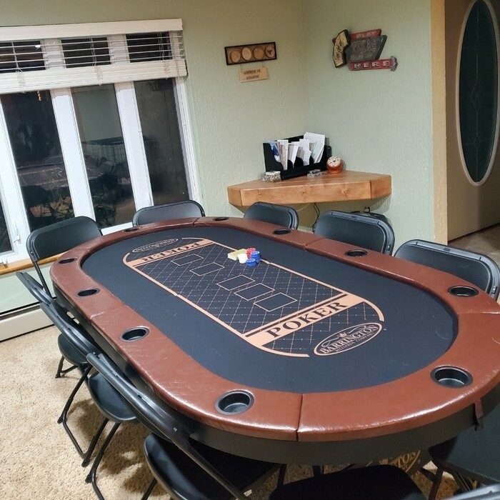 Charleston Premium Texas Hold'em 84" 10 - Player Poker Table