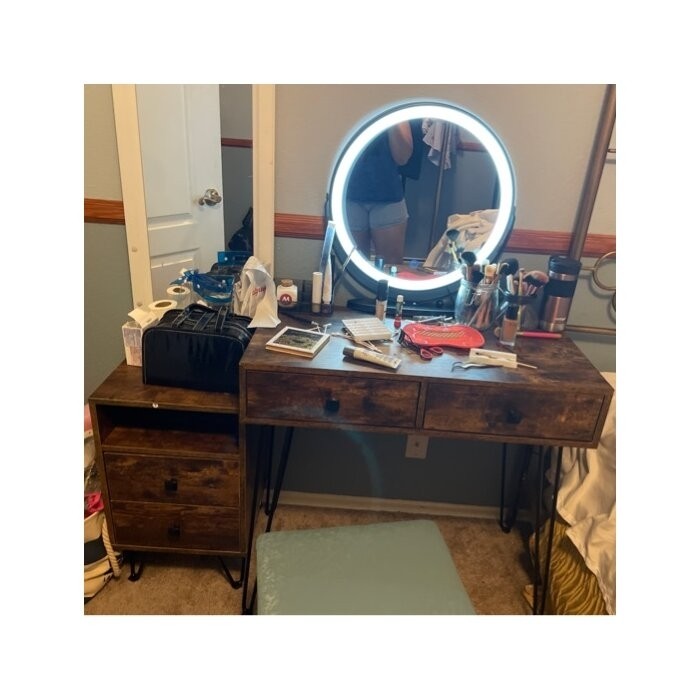Cheneyville Vanity Set with Stool and Mirror