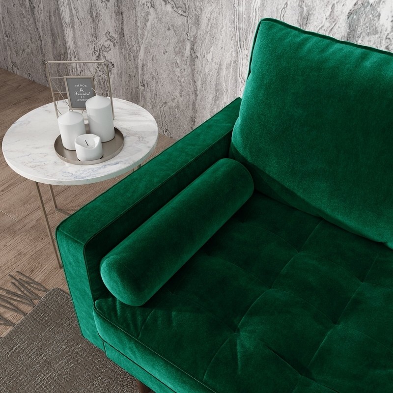 Chretien 70'' Velvet Square Arm Sofa