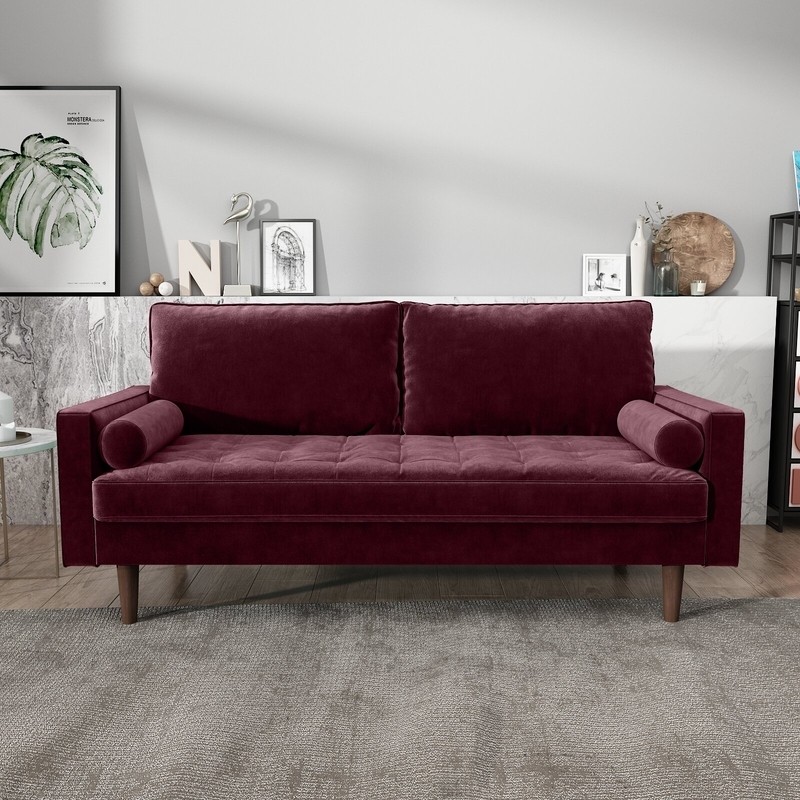 Chretien 70'' Velvet Square Arm Sofa