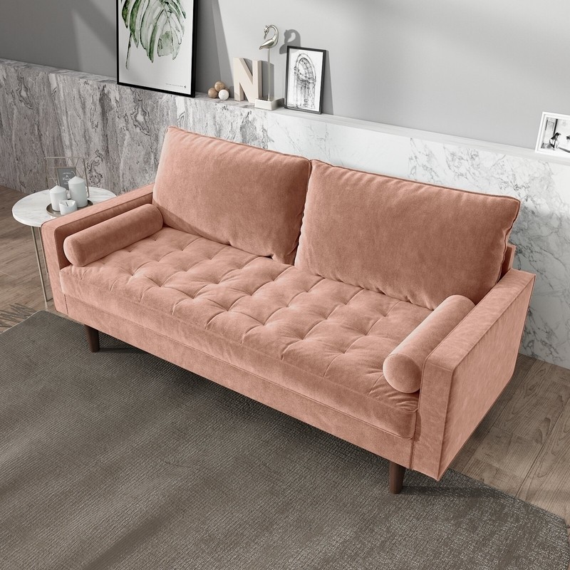 Chretien 70'' Velvet Square Arm Sofa