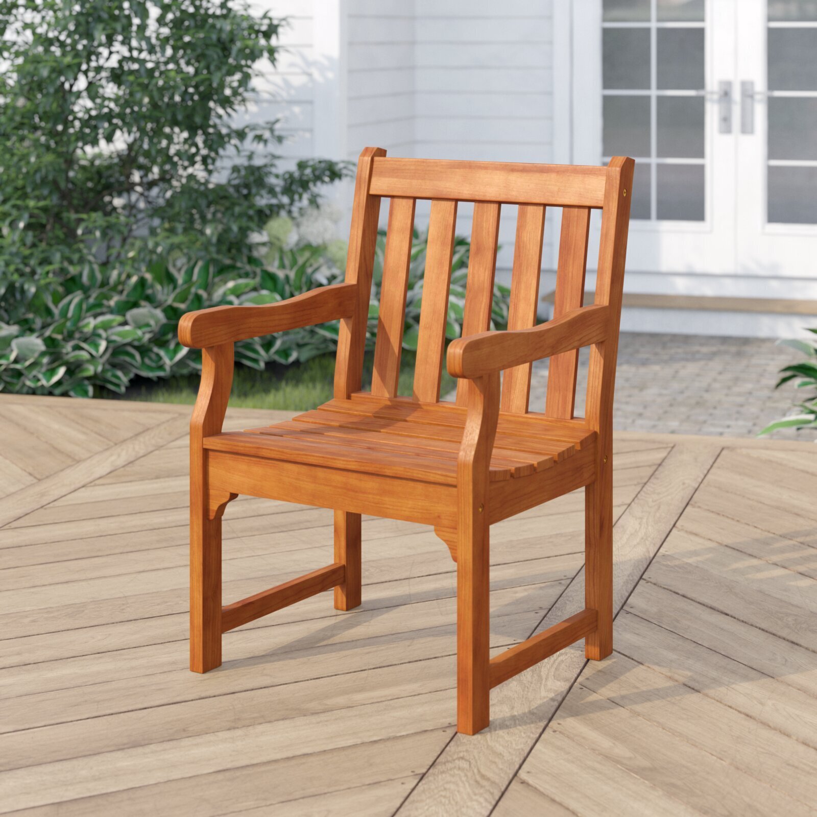 Classic slatted outdoor chair