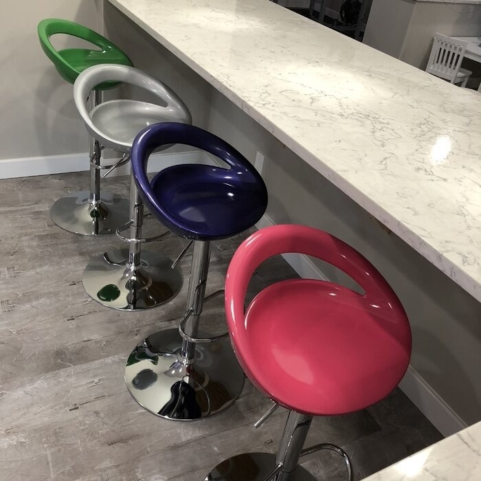 Claudine Swivel Adjustable Height Bar Stool