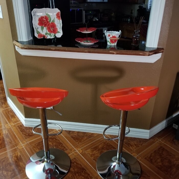 Claudine Swivel Adjustable Height Bar Stool
