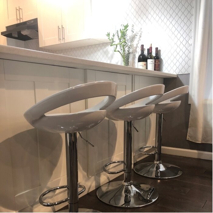 Claudine Swivel Adjustable Height Bar Stool