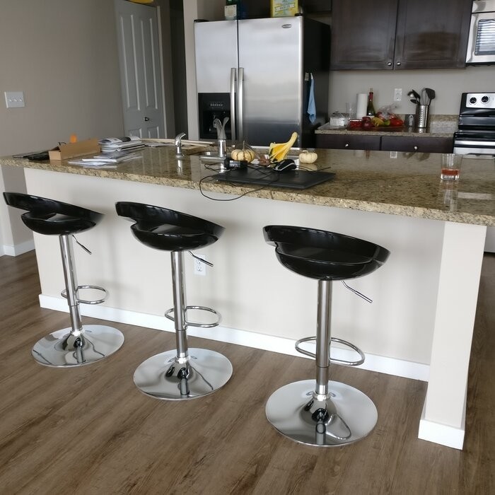 Claudine Swivel Adjustable Height Bar Stool