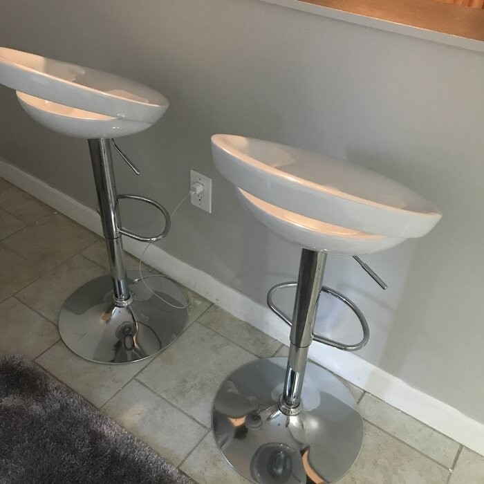 Claudine Swivel Adjustable Height Bar Stool