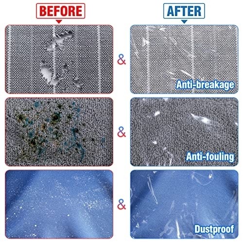 Clear Armchair Plastic Cover- Heavy Duty Recliner Plastic Cover Thickened to 1.5mm PVC Armchair Plastic Slipcover Recliner Plastic Slipcover Waterproof Dustproof Resistant to Cat Dog Pet Scratching