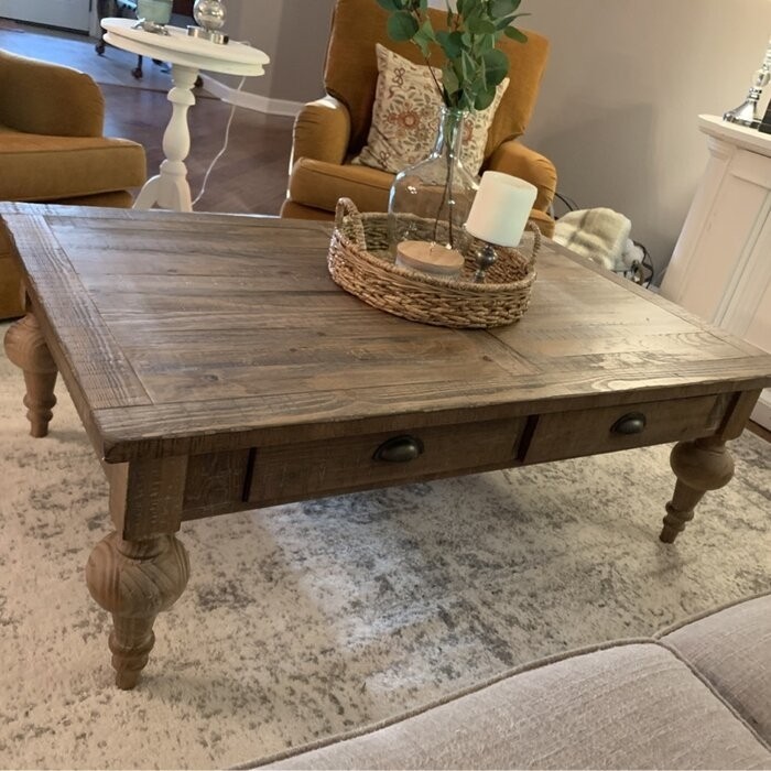 Clintwood Solid Wood 4 Legs Coffee Table