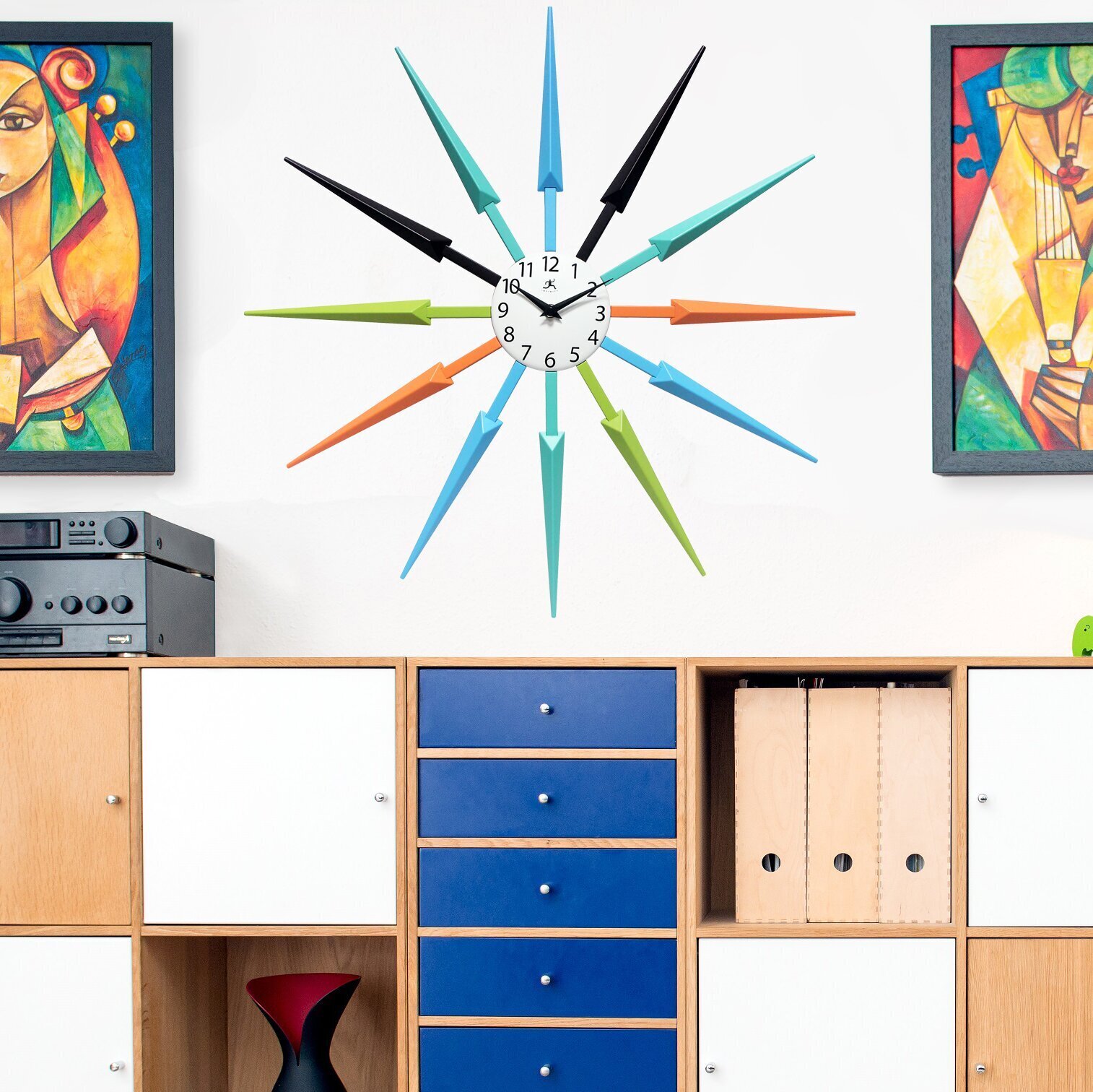 Colorful Modern Oversized Wall Clock 
