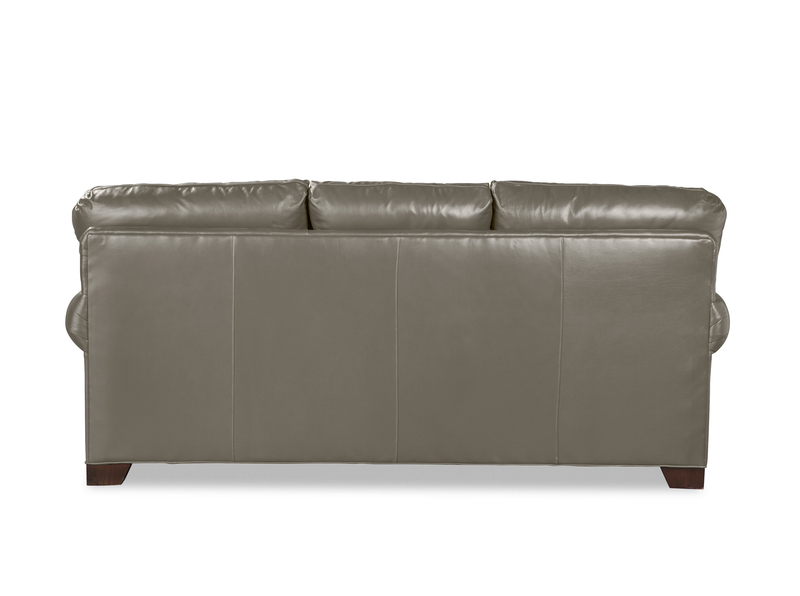 Copola 86'' Genuine Leather Rolled Arm Sofa