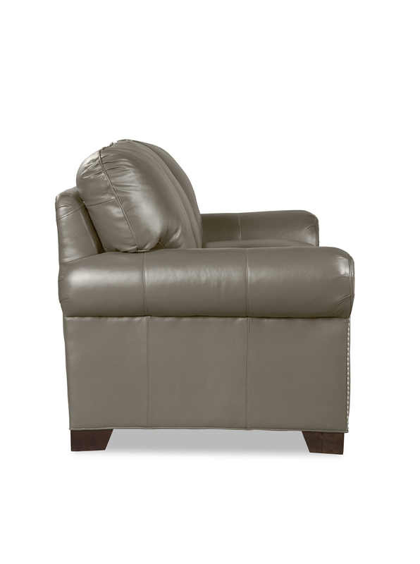 Copola 86'' Genuine Leather Rolled Arm Sofa