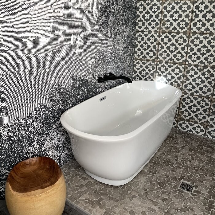 Coralie 59" x 28" Freestanding Soaking Bathtub