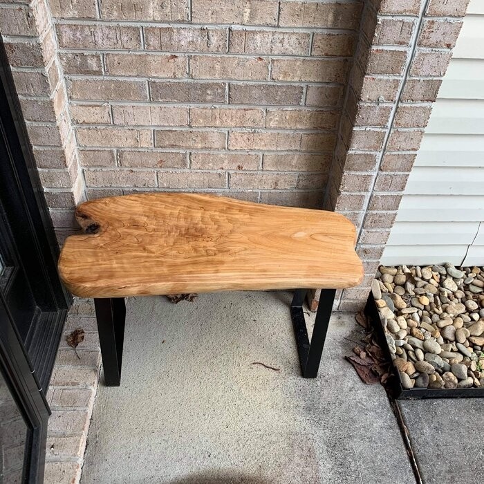 Cothren Live Edge Wood Bench