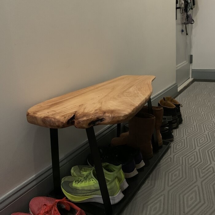Cothren Live Edge Wood Bench