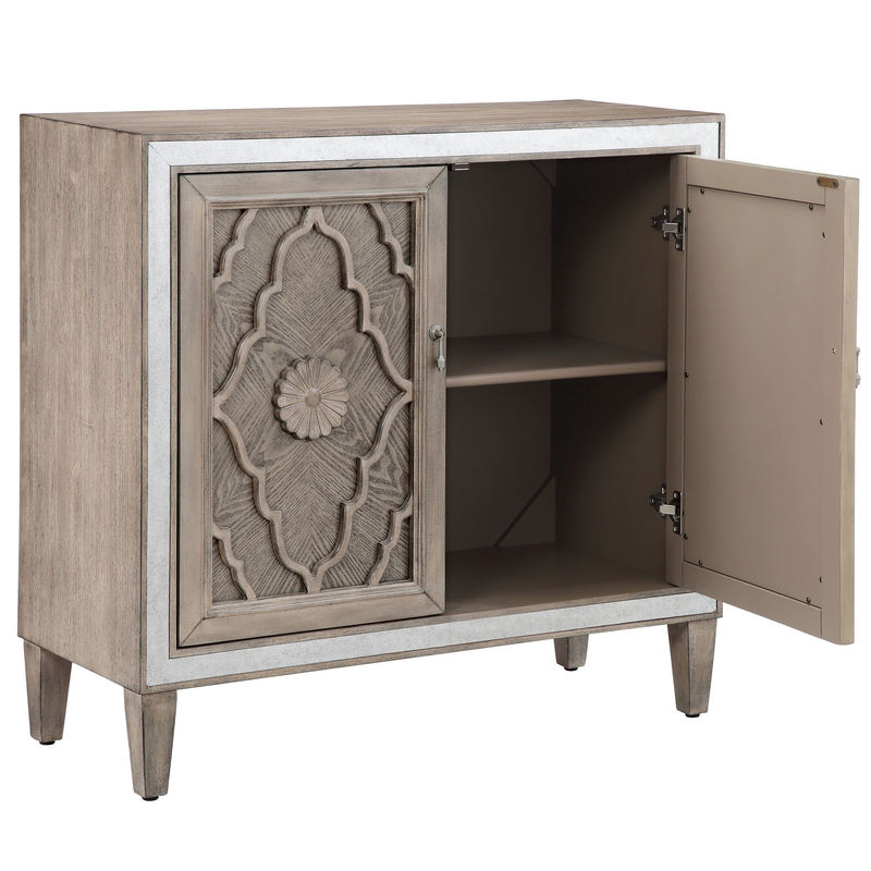 Coughlin 34'' Tall Solid Wood 2 - Door Accent Cabinet