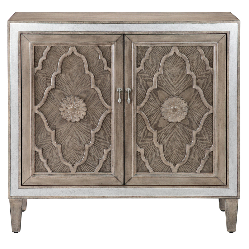 Coughlin 34'' Tall Solid Wood 2 - Door Accent Cabinet