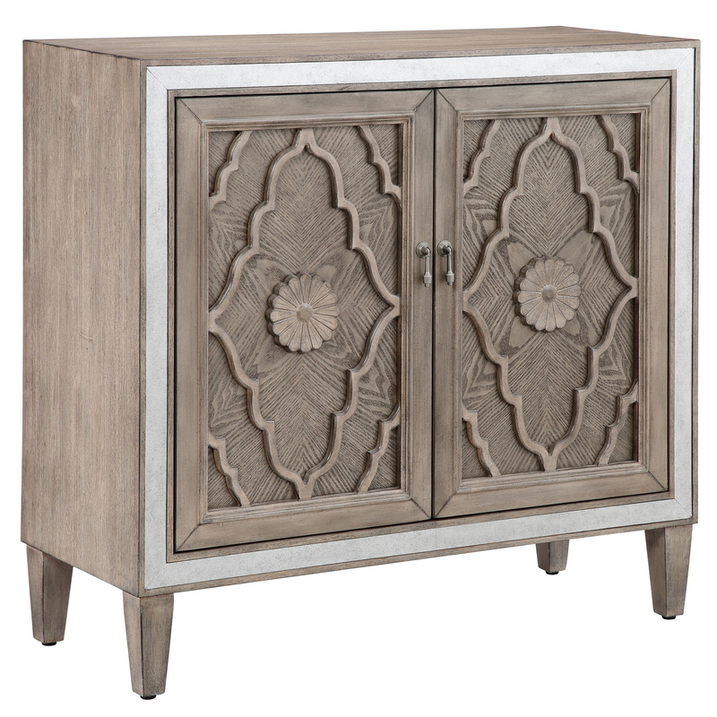 Coughlin 34'' Tall Solid Wood 2 - Door Accent Cabinet